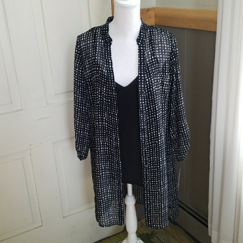 New sheer tunic with attached tank